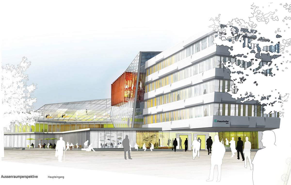 Entwurf für den Fraunhofer-Neubau von Behnisch Architekten in Stuttgart